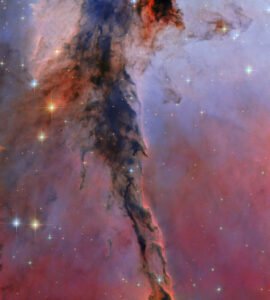 Hubble Spies Cosmic Pillar in Eagle Nebula
