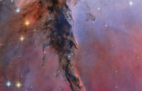 Hubble Spies Cosmic Pillar in Eagle Nebula